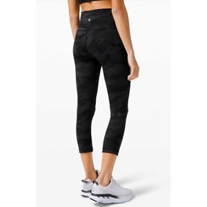 Lululemon Wunder Train High Rise Crop 21 Heritage 365 Camo Deep Coal Multi Sz 4